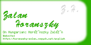 zalan horanszky business card